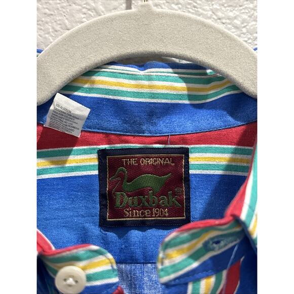 Duxbak Men’s XL Stripped Vintage Shirt, Y2K Cotton, Great Cond! L 32”, Chest 52” - Picture 16 of 16